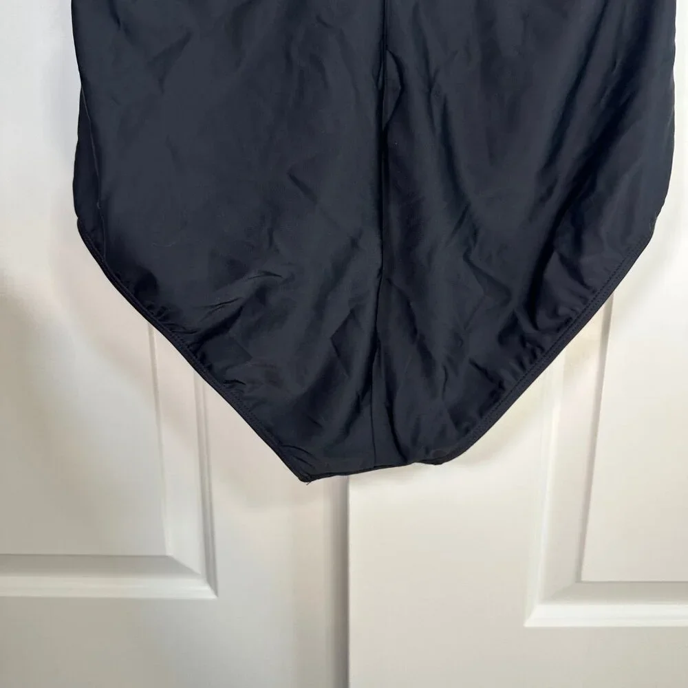 Torrid Wireless Lattice Ruched Black One-Piece Swimsuit 1X